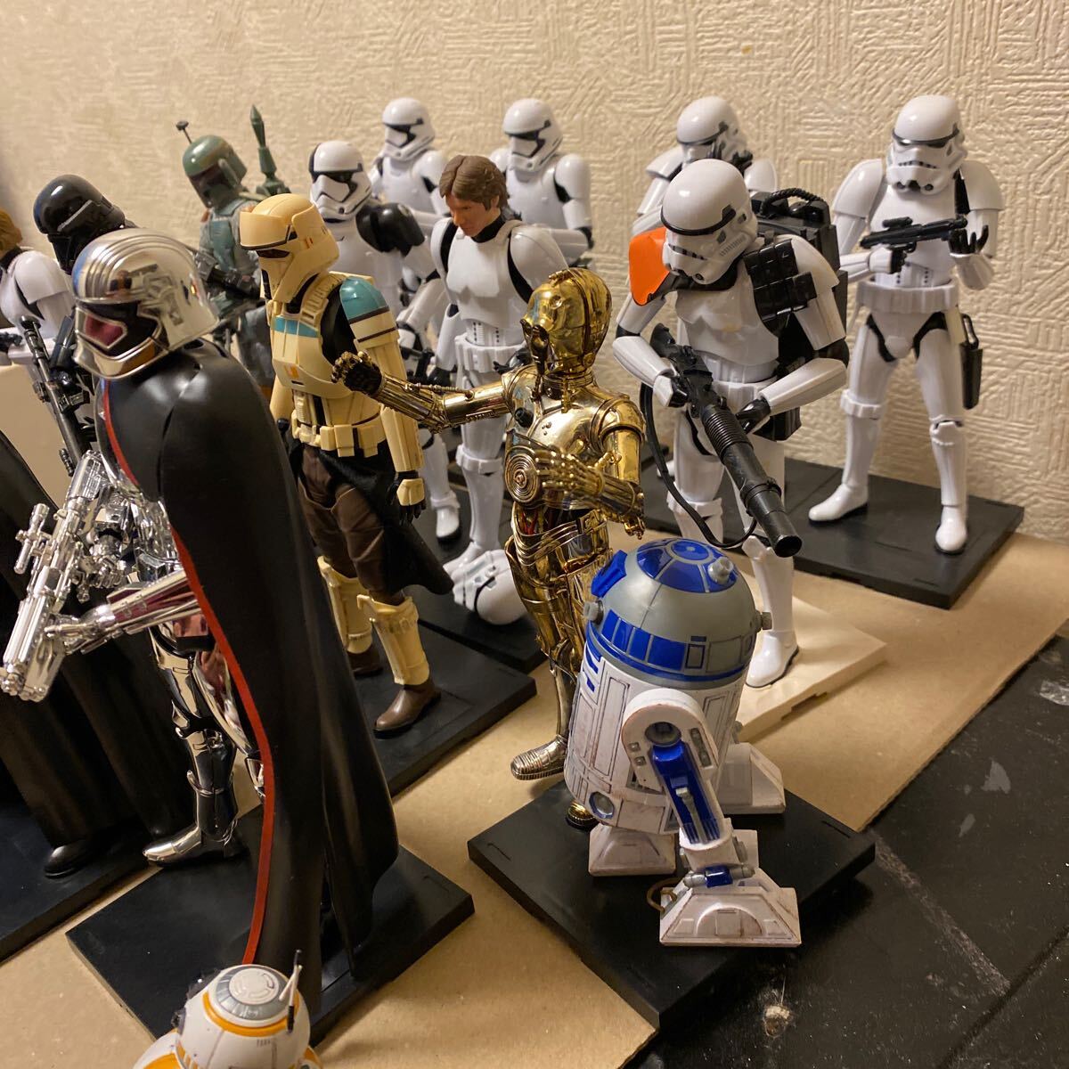 バンダイプラモデルスターウォーズ　ダースベイダー　ボバフェット　カイロレン　c-3po トルーパー　ビークルセットフィギュア BANDAI_画像3