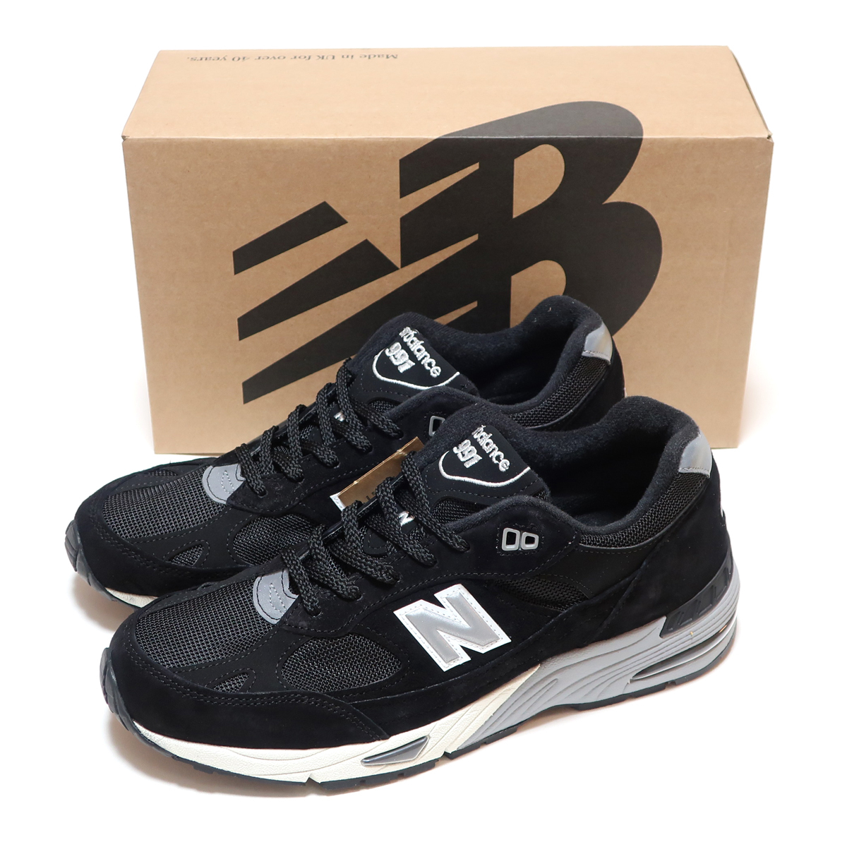 海外限定☆NEW BALANCE M991EKS BLACK SUEDE US7.5 25.5cm MADE IN ENGLAND ( ニューバランス M991 ブラック 黒 スエード UK製 )