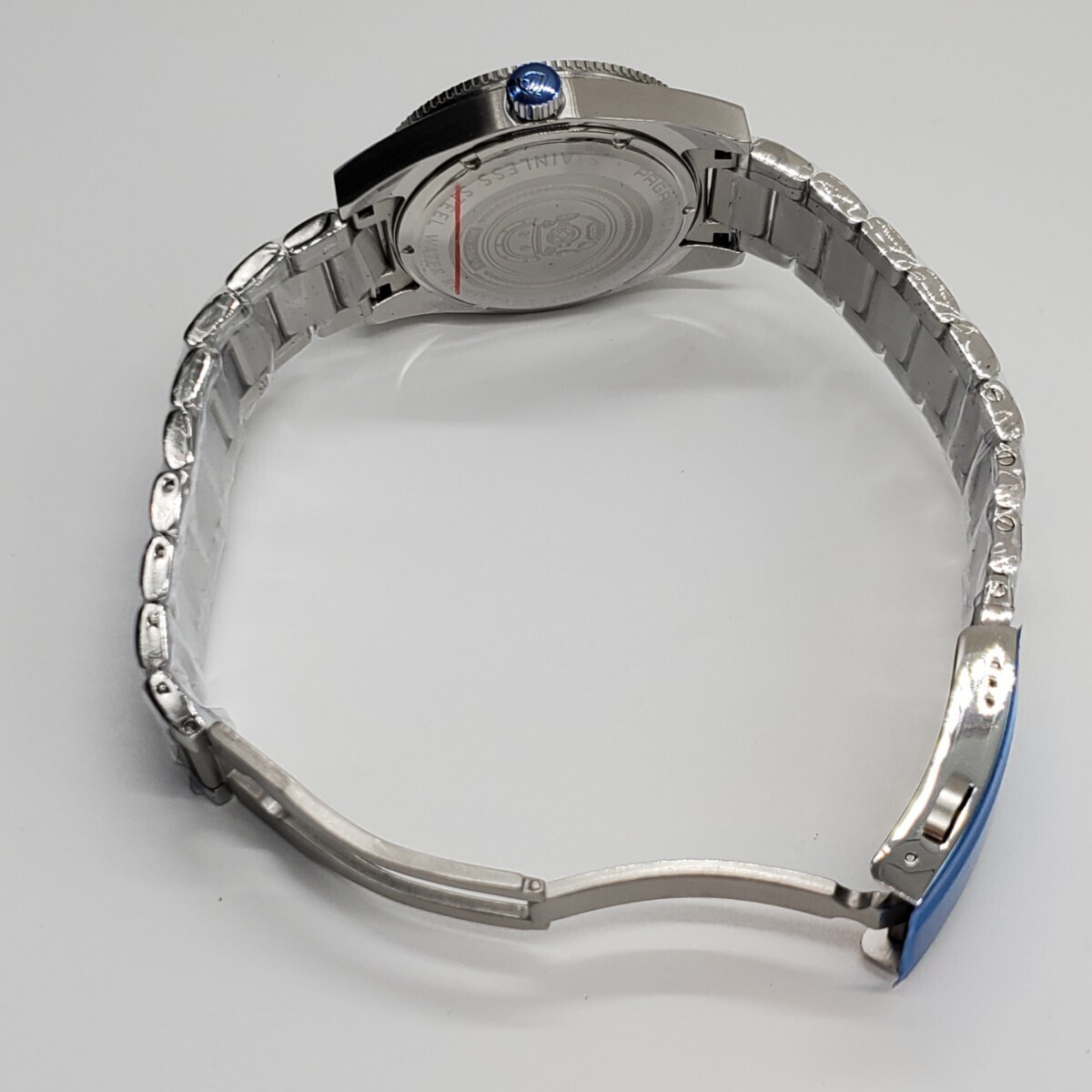 新品 自動巻 ダイバーズウォッチ ネイビー SEIKO NH35 メンズ腕時計 機械式 回転ベゼル_画像6