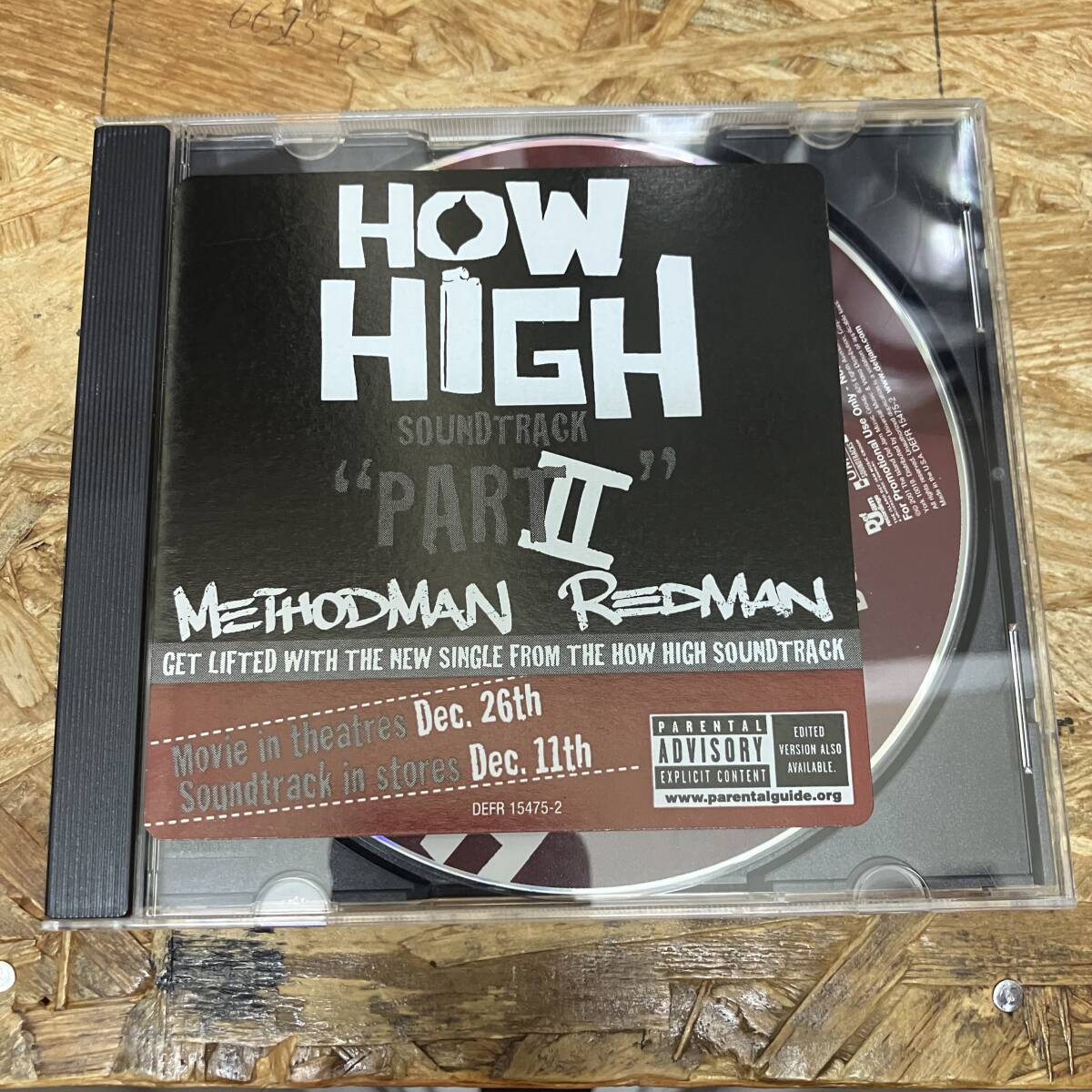 シ● HIPHOP,R&B METHOD MAN AND REDMAN - PART II INST,シングル CD 中古品_画像1