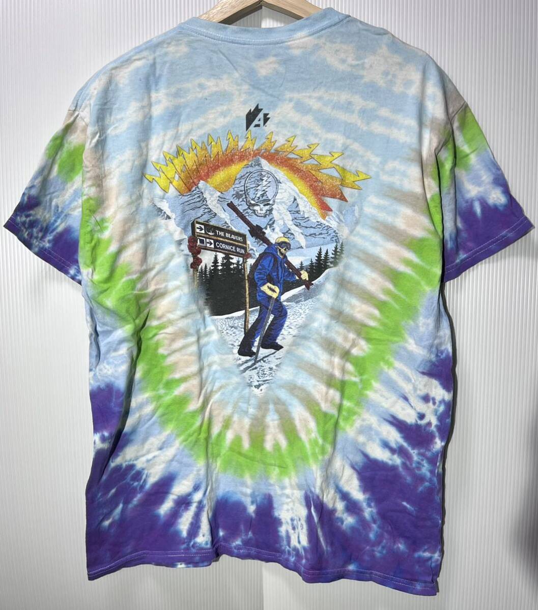 90s 復刻 GRATEFUL DEAD バンドTシャツ タイダイ L メキシコ製 グレイトフル・デッド LIQUID BLUE ヴィンテージモデル ROCK サイケ_画像3