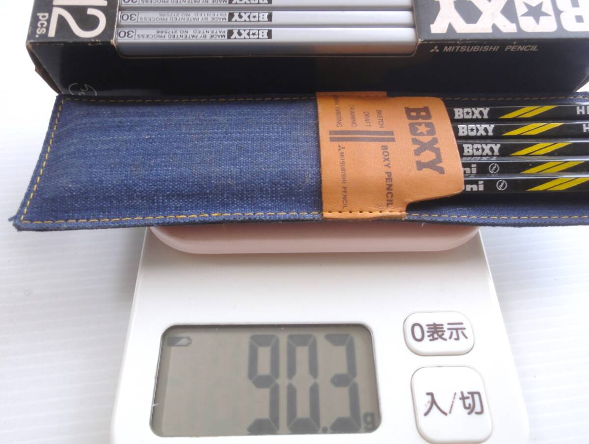 ２点 BOXY PENCIL 三菱鉛筆 HB　12本入１ダース、5本入り　四角型鉛筆 GENERAL WRITING 紙箱痛みあり 未使用古品_画像4