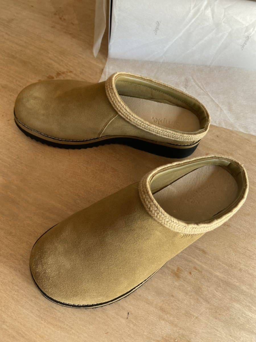 Simple シンプル スニーカー サンダル 新品未使用 27cm US9 Clog Suede スウェード クロッグ サンダル リアルレザー ローテク90’sの画像7