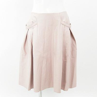 フォクシー ニューヨーク 薄ピンク フェイク レザー スカート 40