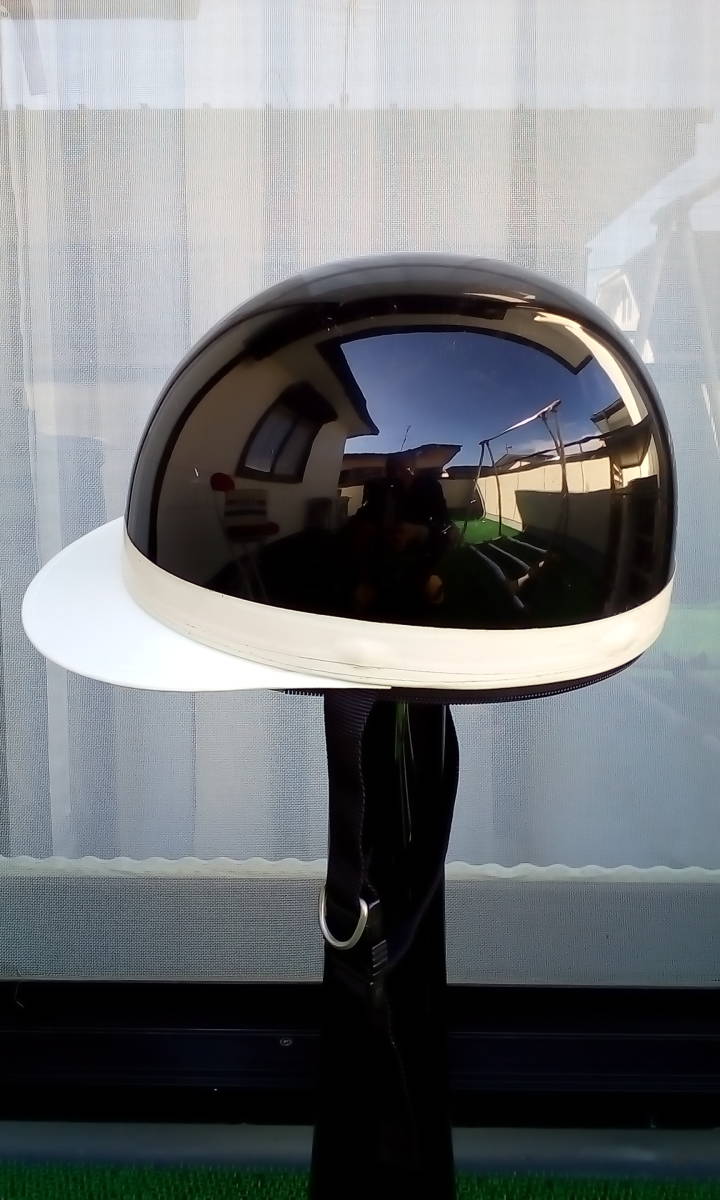 ヘルメット TRA D  トレ- ド チャック付き 黒色 M~L サイズの画像2