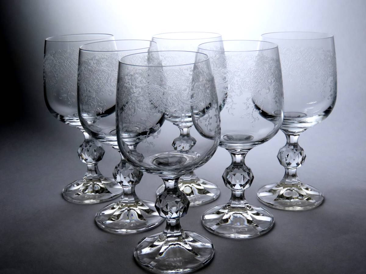 【オーダー商品】　ボヘミアグラス　ワイングラス６客セット×３　_画像1