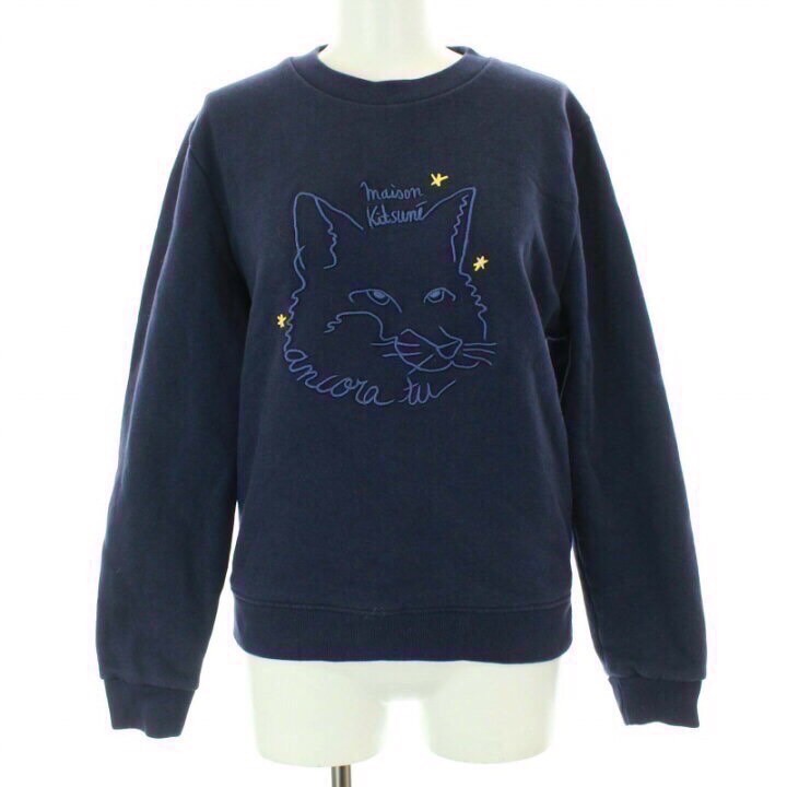 MAISON KITSUNE メゾンキツネ トレーナー スウェット ネイビー Sサイズ_画像1