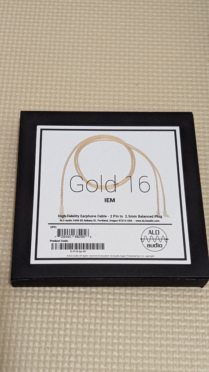 ALO AUDIO Gold 16 IEM Cable Custom2pin 2.5mm美品