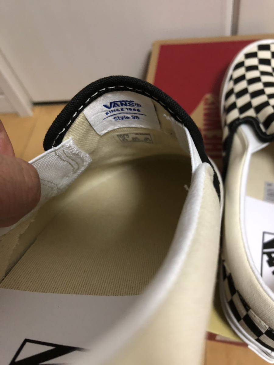 美品VANS バンズ CLASSIC SLIP-ON 98 DX クラシック スリッポン ANAHEIM FACTORY アナハイム ファクトリー US10 28.0cm チェッカーフラッグの画像7