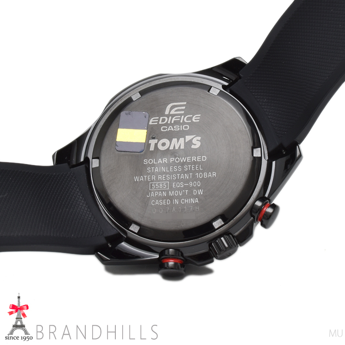 カシオ 腕時計 メンズ エディフィス TOM’Sコラボレーション ソーラー SS ラバー EQS-900TMS-1AJR CASIO 未使用品の画像8