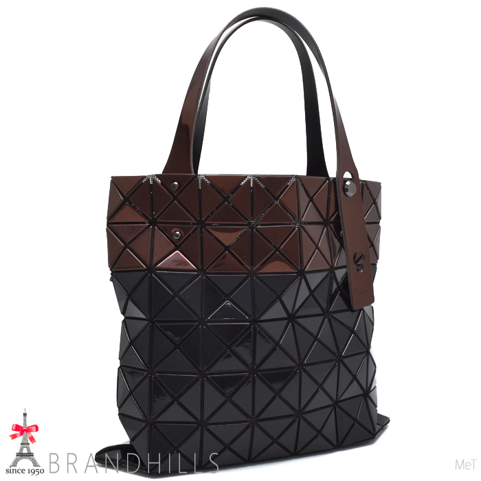 バオバオ イッセイ ミヤケ トートバッグ ルーセント バイカラー ブラック ブラウン AG142 BAOBAO ISSEI MIYAKE 美品_画像1