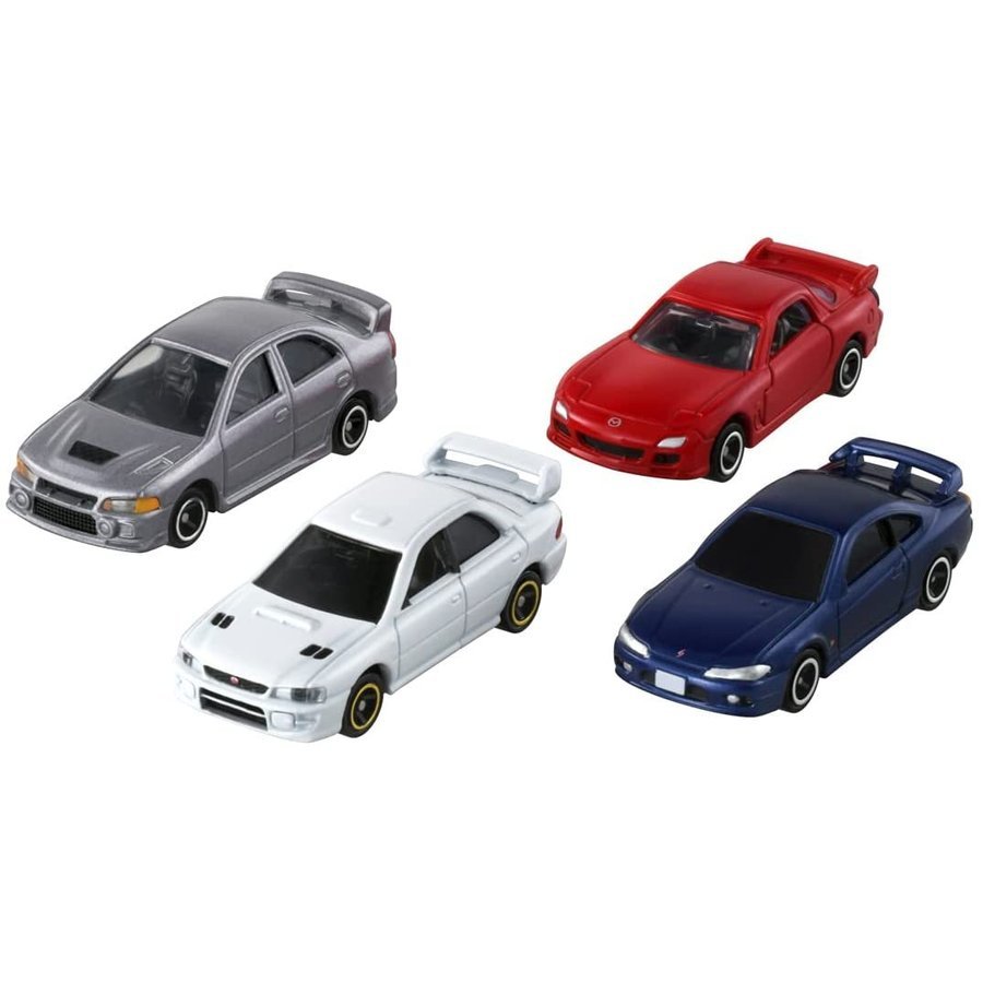 新品未開封 トミカ スポーツカーヒストリーコレクション シルビア ランサー インプレッサ RX-7 セット tomica 同梱可 宅急便 送料900円～_商品見本