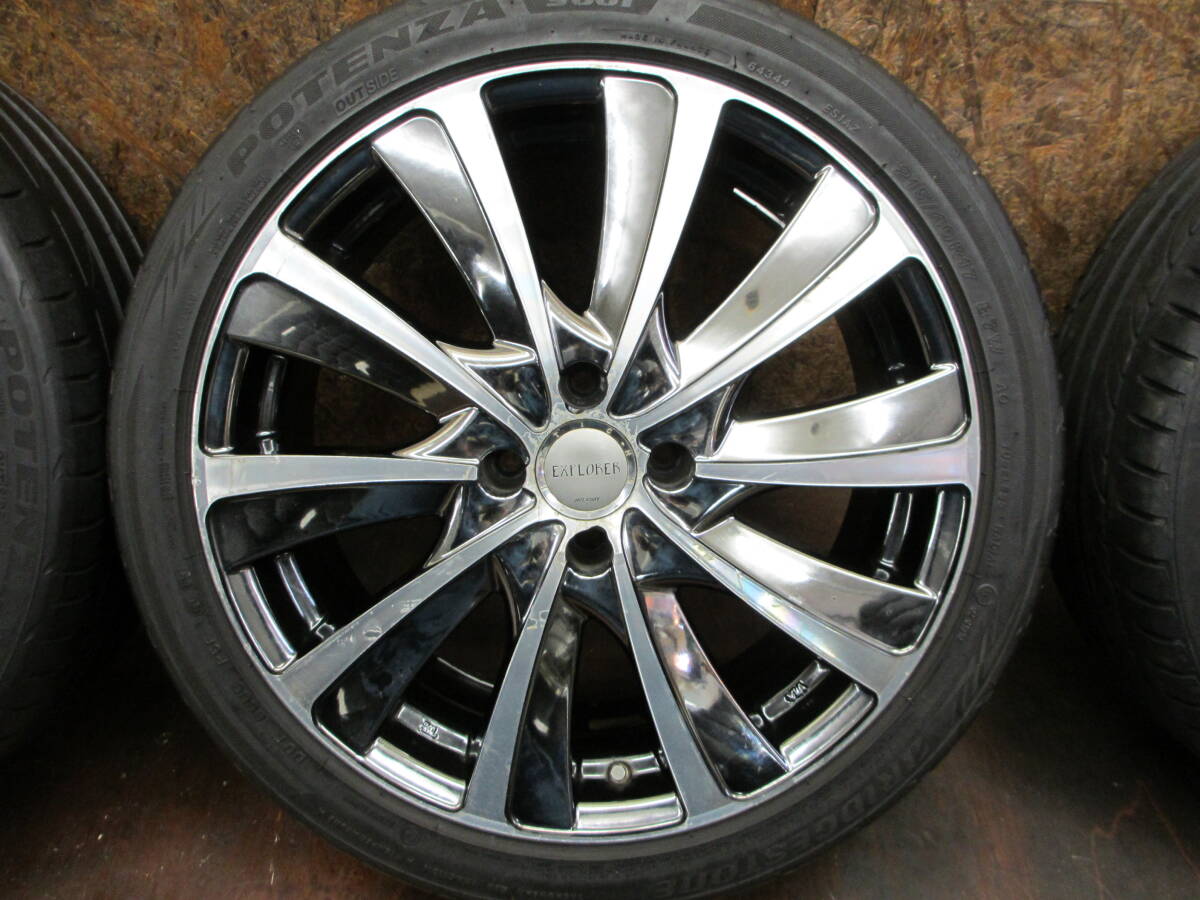 ★17インチ 4穴PCD100 EXPLORER + BRIDGESTONE POTENZA・Ventus 215/40R17 4本セット[アクア ヤリス ノート フィット デミオ スイフト]_画像3