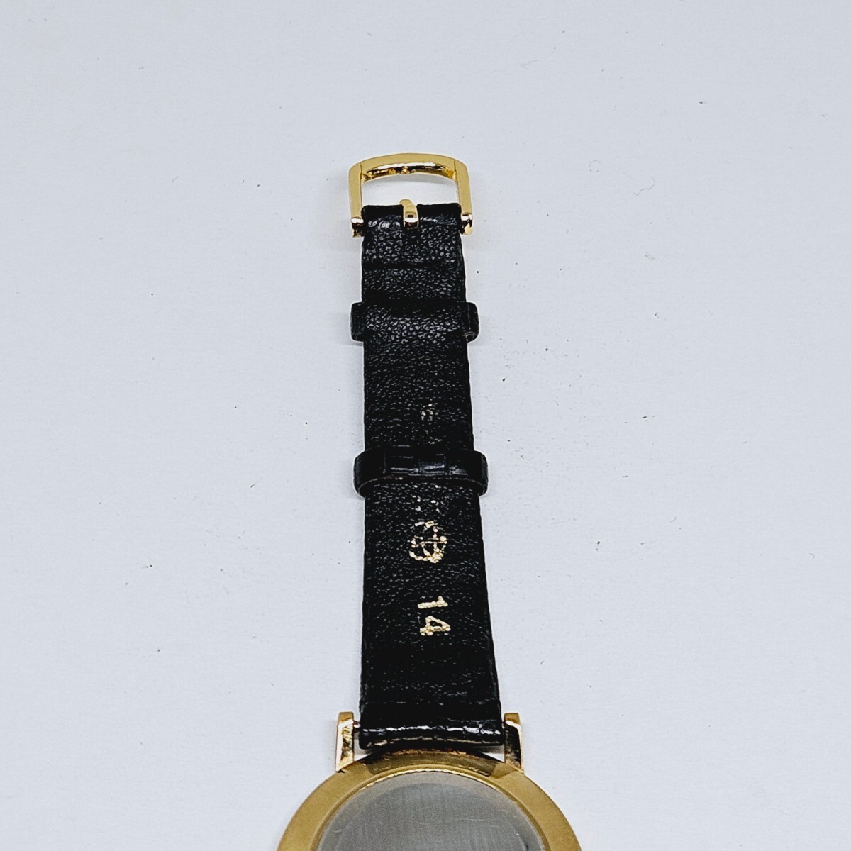 MOVADO モバード クォーツ QZ ミュージアム 黒文字盤 ラウンド 腕時計 ミュージアム ゴールドカラー 稼働品 の画像7