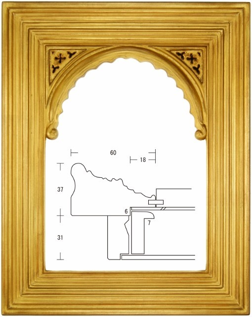 アーチ額 金 サイズF10号_画像1