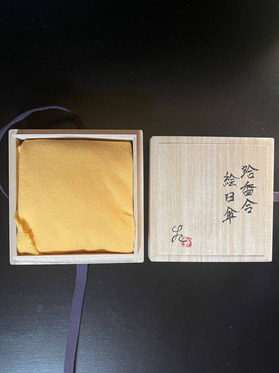 蛤香合　はまぐり香合　香合　蛤　はまぐり　本蛤　絵日傘　椿　つばき　茶道具　香道具　茶の湯　貝覆い　貝合わせ_画像9