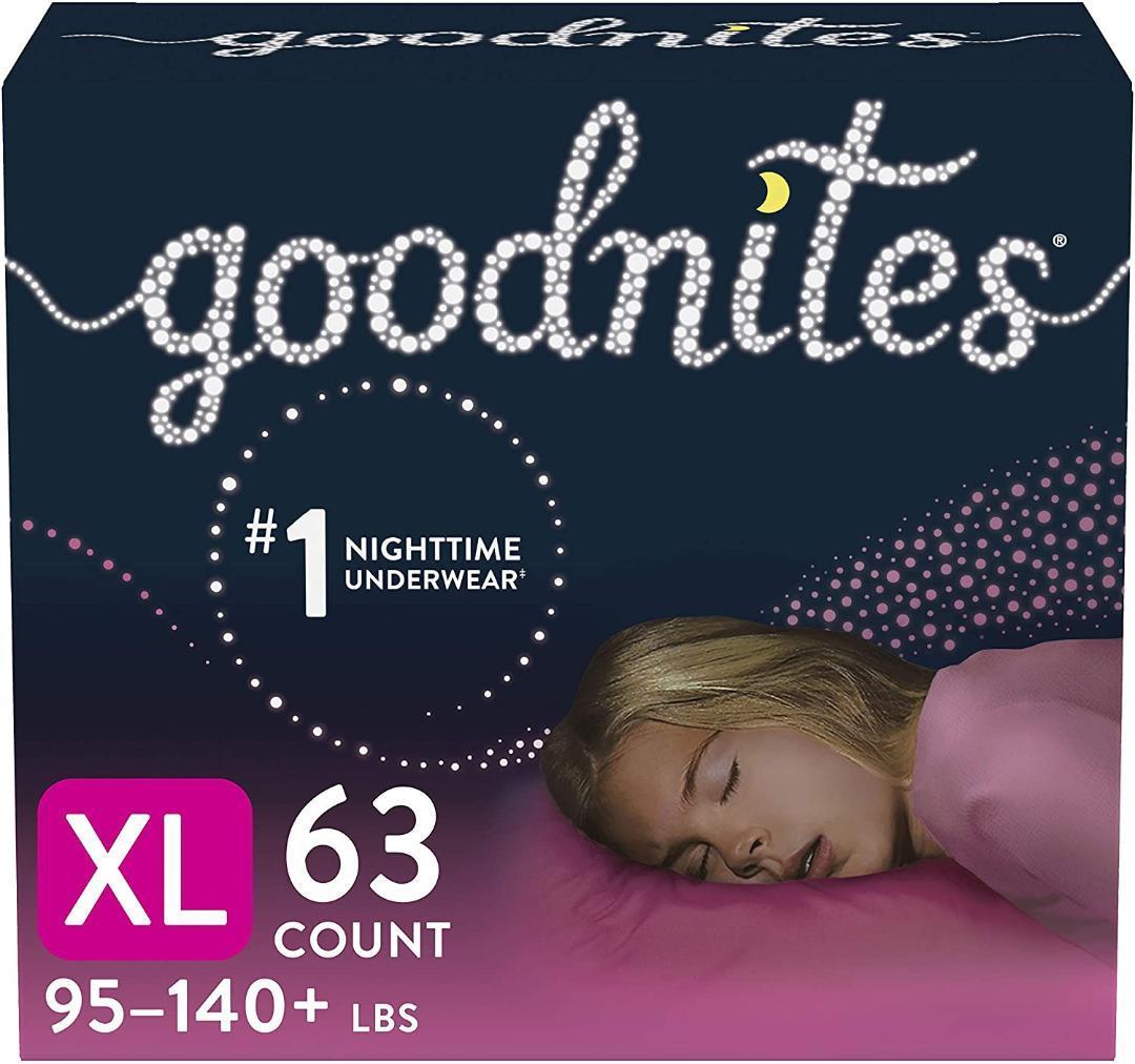 [ abroad. disposable diapers ]Goodnites XL(43-64kg) for girl 4 sheets [ABDL super big .. large ]