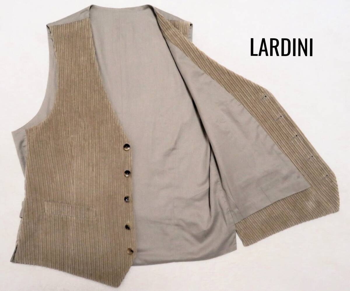  прекрасный товар Италия производства LARDINI Lardini вельвет лучший мужской жилет джентльмен 48REG бежевый осень-зима весна направление 