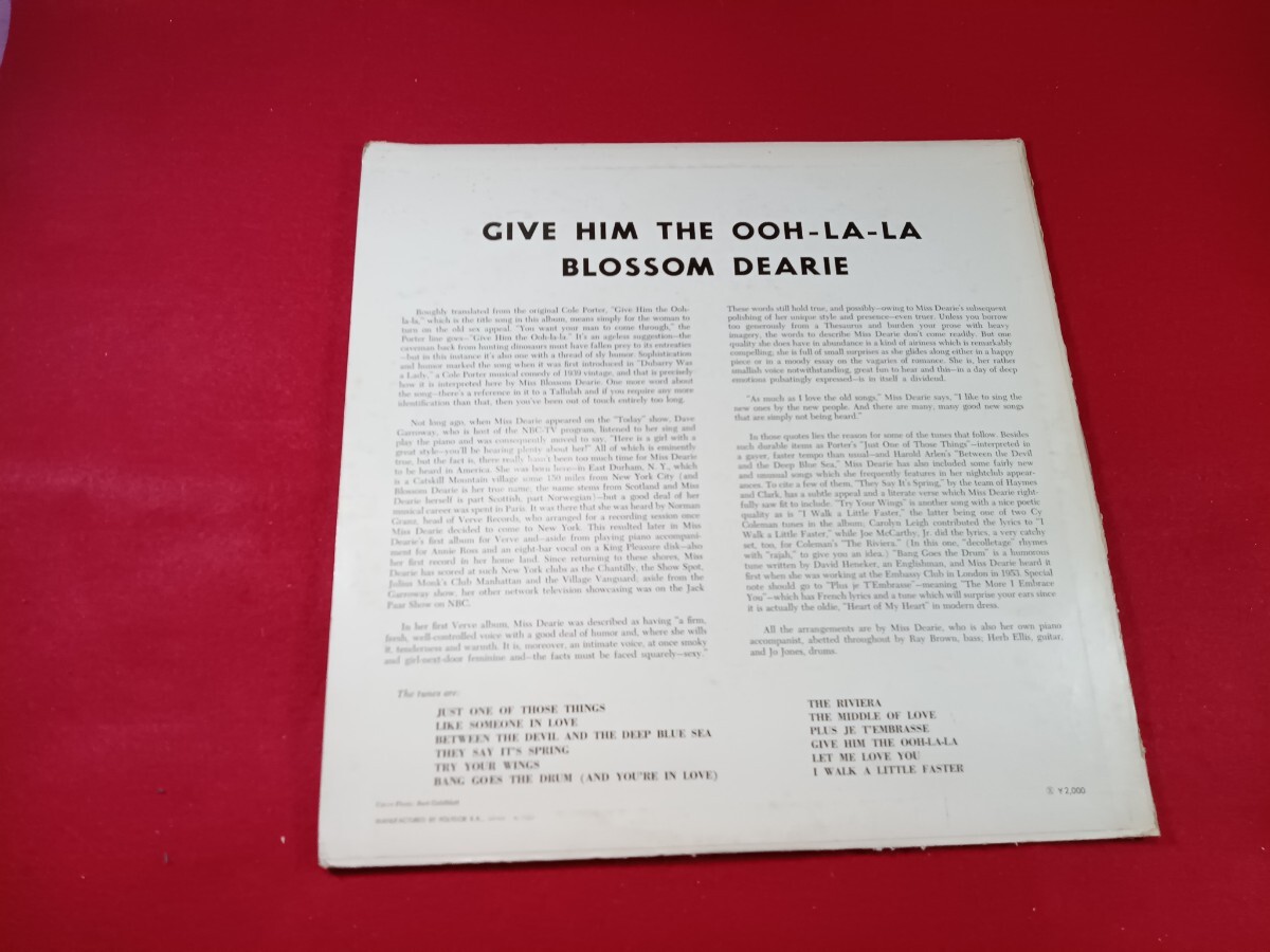LP盤 ブロッサム・ディアリー　/ ギヴ・ヒム・ジ・ウー・ラ・ラ　　モノラルレコード　　ジャズ_画像2