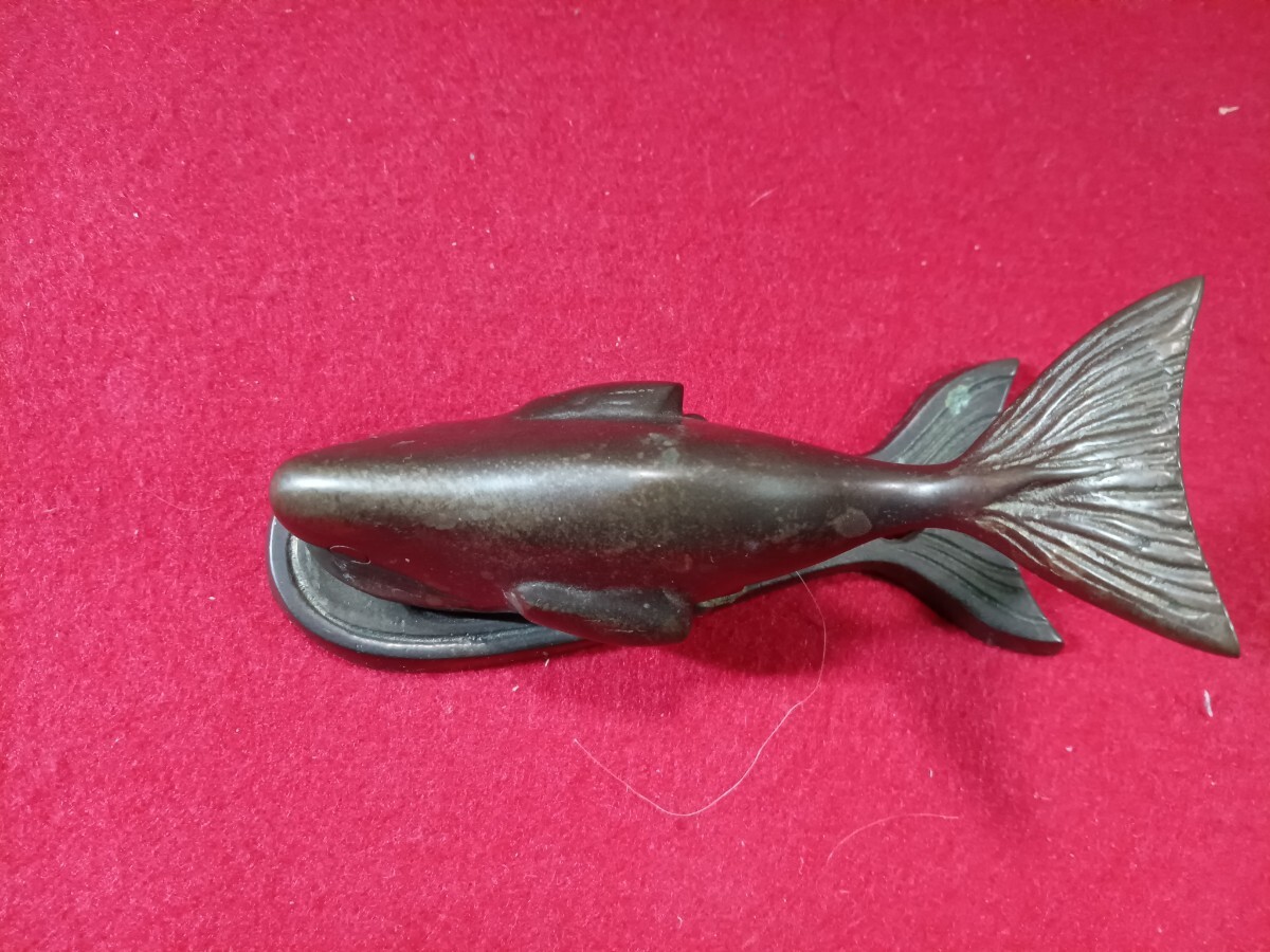 アンティーク　鯨の置物　銅製　_画像3