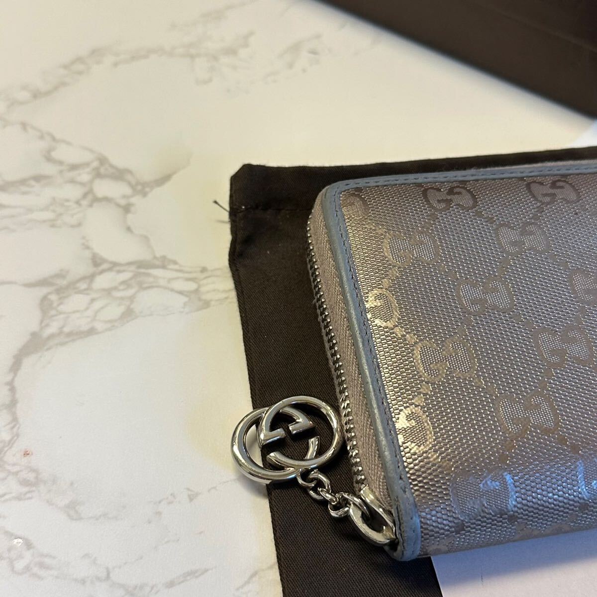 グッチ　GUCCI 財布　長財布　インプリメ　GG金具　ラウンドファスナー　レディース　_画像6