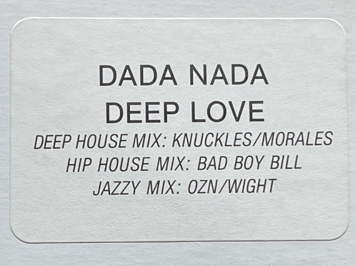 【 Remixed by Frankie Knuckles, David Morales！！】Dada Nada - Deep Love ,One Voice - ML070648 ,12 , 33 1/3 RPM ,Stereo UK 1990の画像4