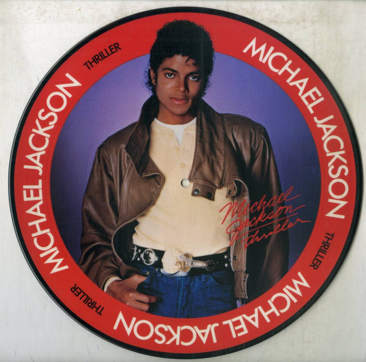 A00589522/LP/マイケル・ジャクソン「Thriller (1982年・28-3P-455・ピクチャーレコード・ディスコ・DISCO)」_画像3