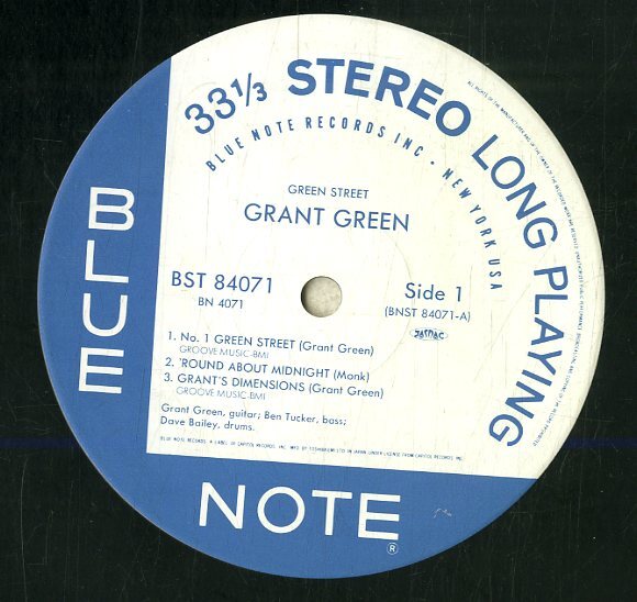 A00589321/LP/グラント・グリーン「Green Street (1991年・BNST-84071・バップ)」の画像3