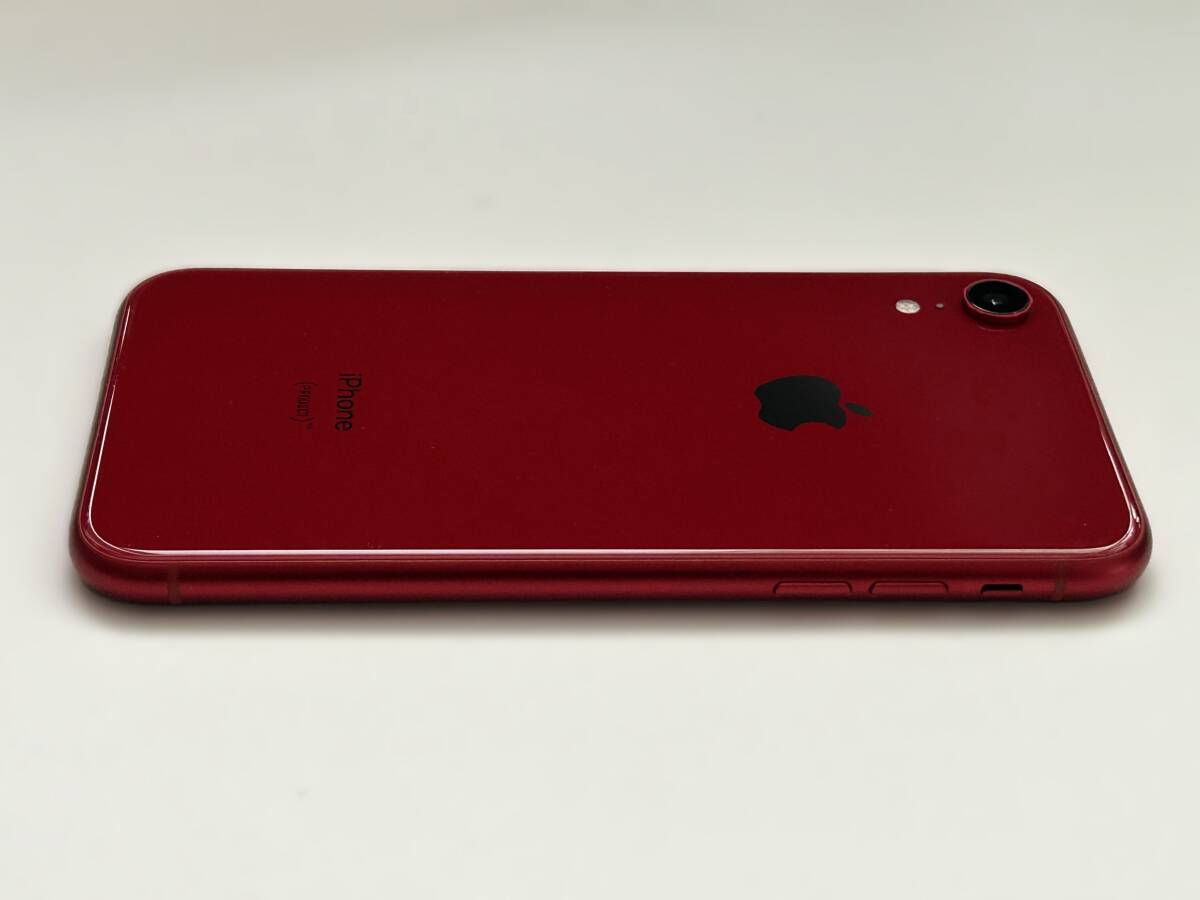 【シャッター音なし・綺麗】アップル iPhoneXR 128GB SIMフリー プロダクトレッド 88% 動作確認済_画像9