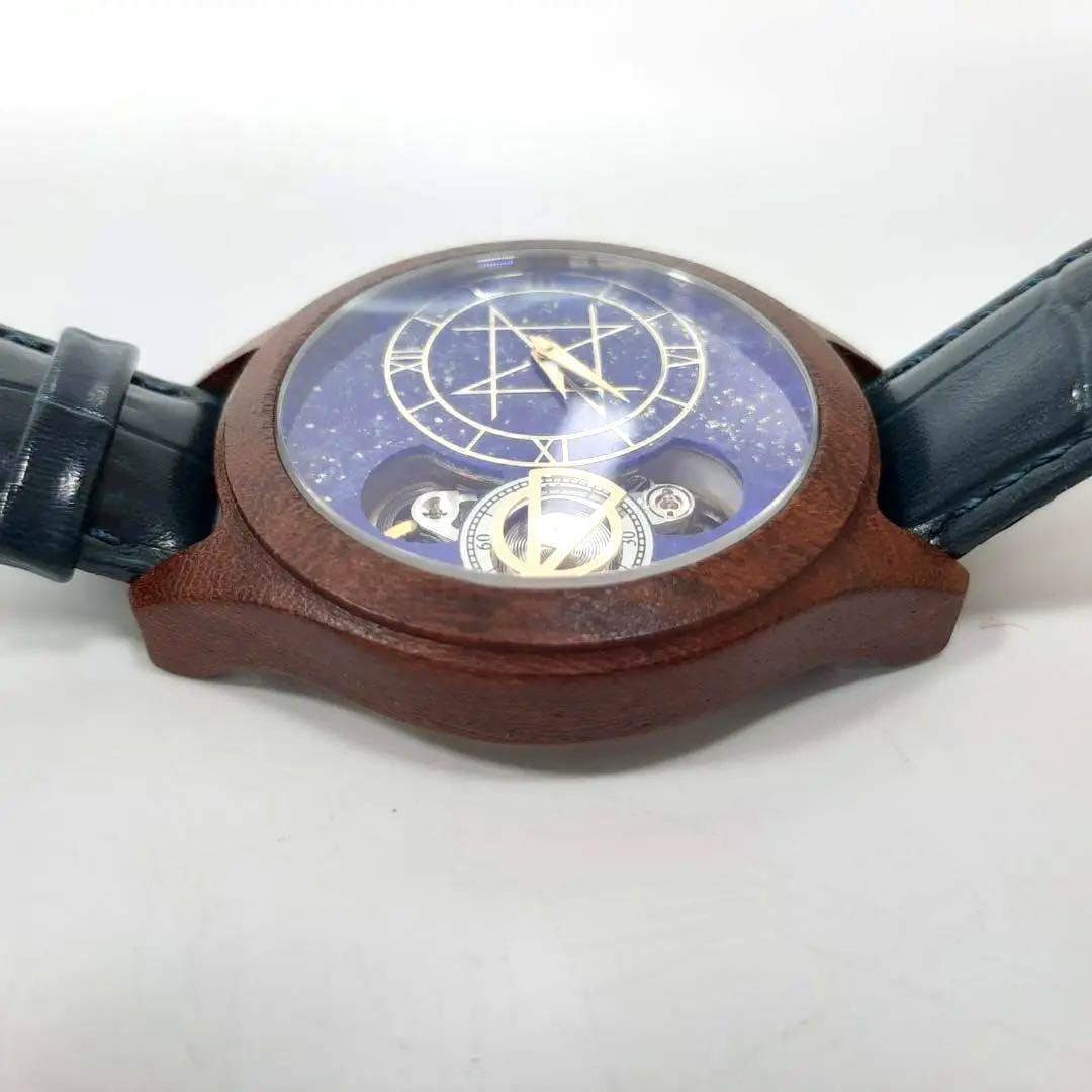 NOZ 腕時計 ラピスラズリ メカニカル 天然木×天然石の画像8