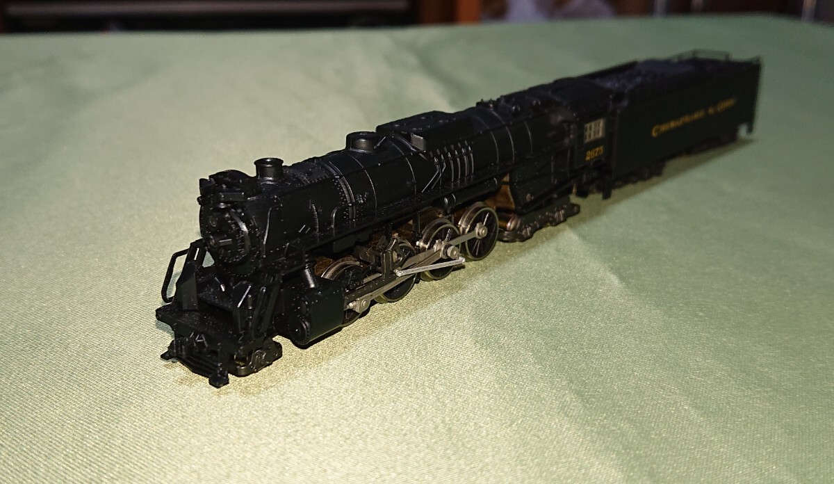 MRC 2-8-4 berkshire chesapeake&ohio #2675 C&O n-scale America type Burke car - che sapi-k and o high o