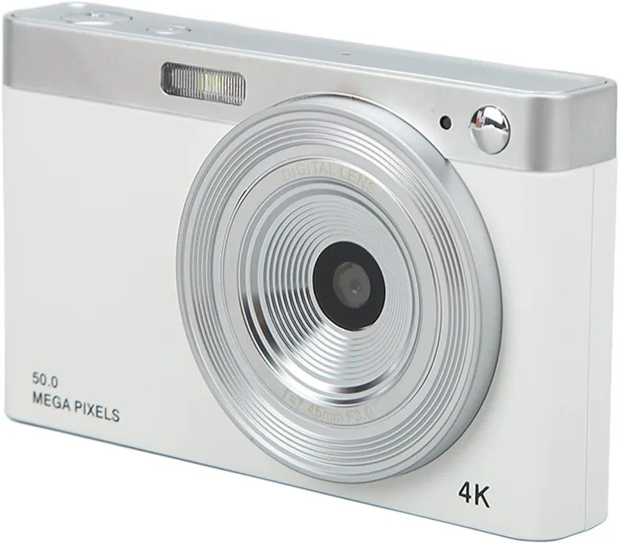 4K デジタルカメラ AF オートフォーカス バッテリー付き (白)