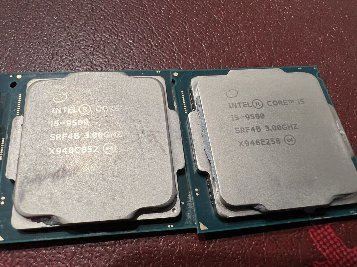 Intel CPU CORE i5-8500 2枚・9500 2枚 4枚セット現状品ジャンク_画像3