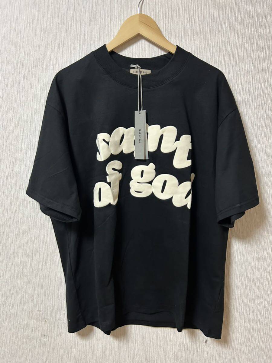 SAINTMICHAEL×Fear of God セントマイケル  フィアオブゴット ESSENTIALS（エッセンシャルズ） Tシャツ ブラック激レア XLサイズの画像2