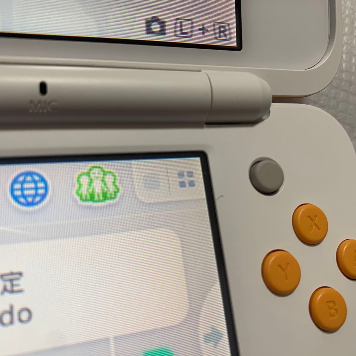 難あり　Newニンテンドー2DS LL ホワイト×オレンジ 本体 動作品