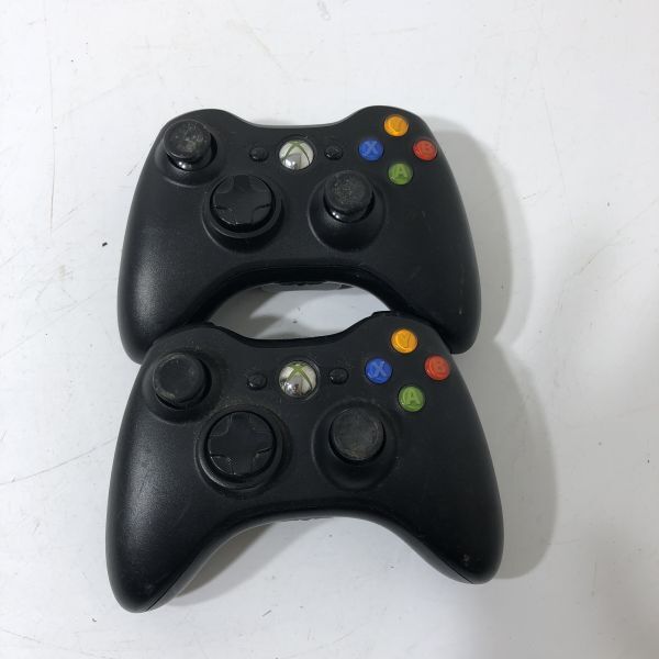 Microsoft XBOX360 ワイヤレスコントローラー 1403 2点まとめて 動作未確認 AAL0117小4715/0314の画像1