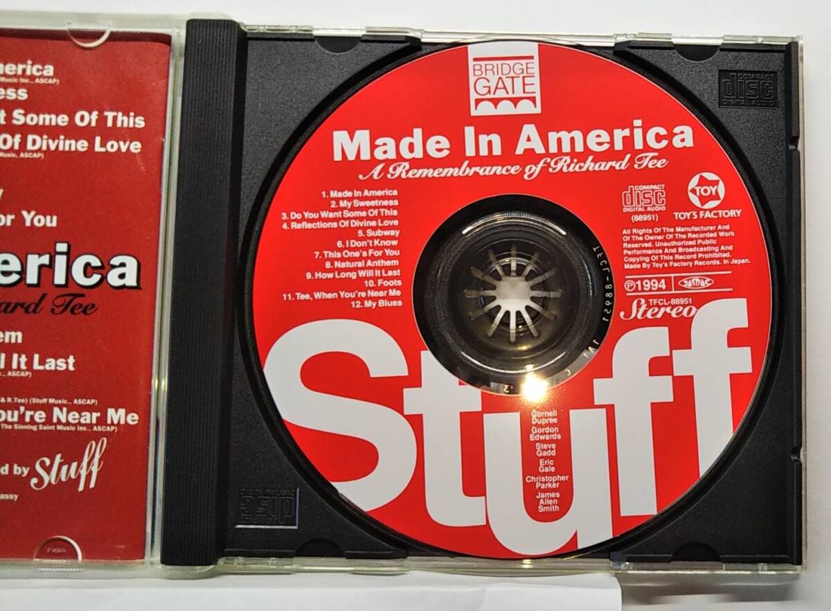 【Stuff スタッフ『Made in America メイド・イン・アメリカ リメンバランス・オブ・リチャード・ティー』TFCL - 88951　1A1・日本盤】_画像4