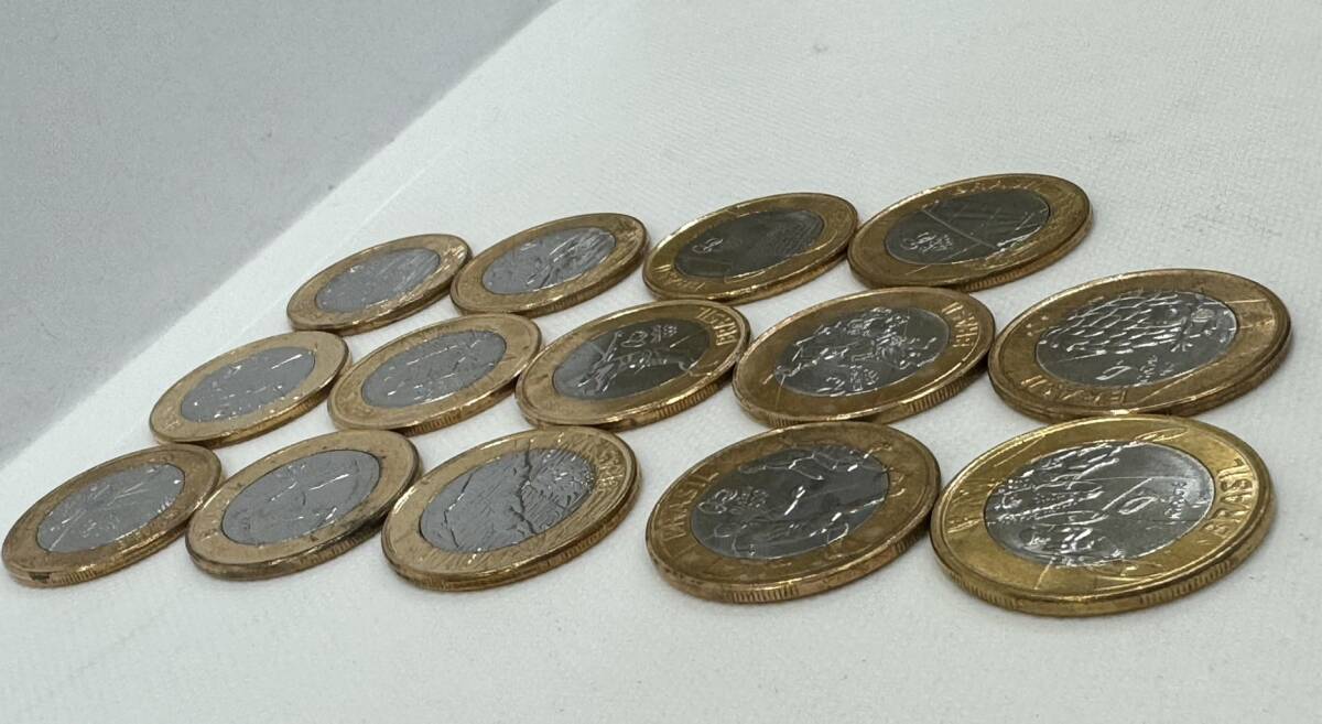 ブラジル リオデジャネイロ オリンピック 公式記念 1レアル コイン 14枚 まとめ バイメタル貨 外国貨幣 コレクション スポーツの画像6