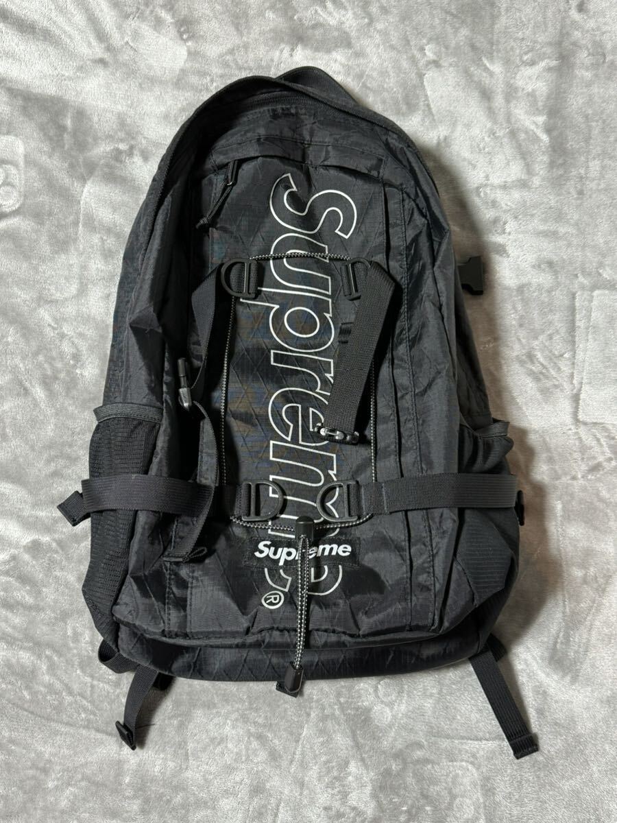 Supreme 18FW Backpack Blackシュプリーム 18FW バックパック ブラック 中古_画像1