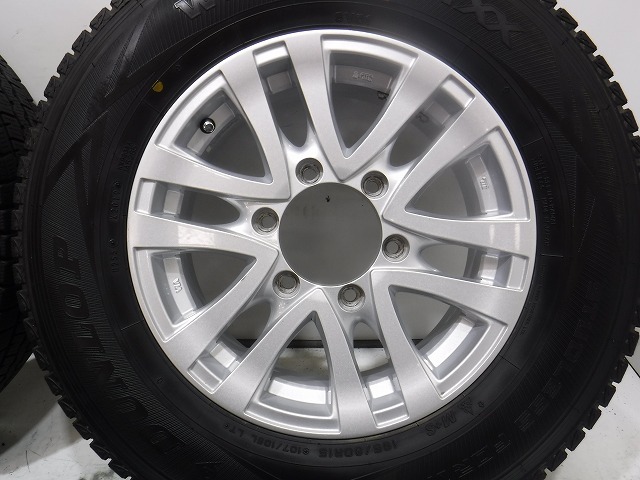 15インチ ダンロップ 195/80R15 6J+33 PCD:139.7 中古スタッドレスタイヤホイール【4本セット】送料無料(ASS15-0762）_画像3