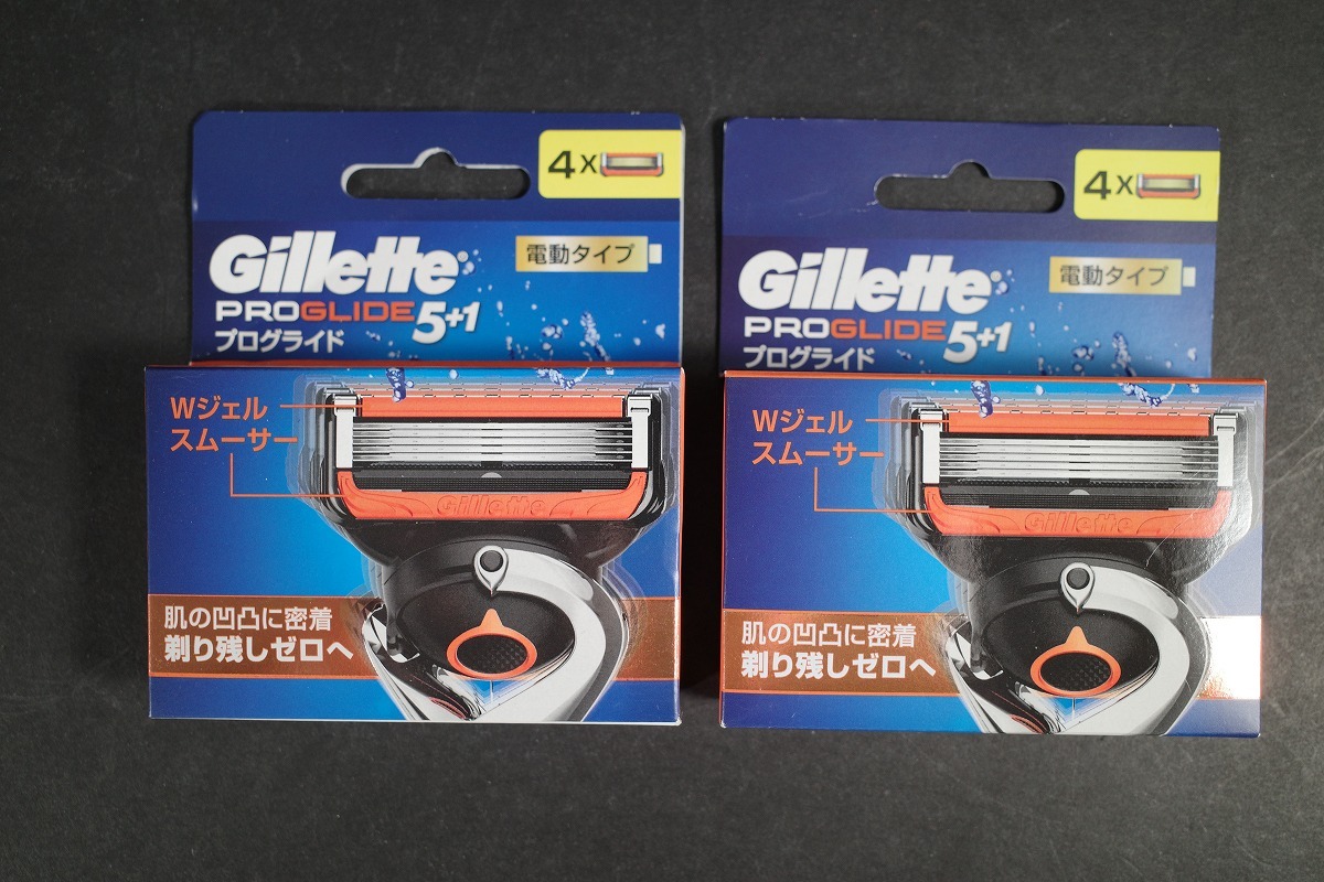 未開封 2個セット ジレット プログライド 5+1  フュージョン可能 電動 替刃4個入 Gillette PROGLIDEの画像1