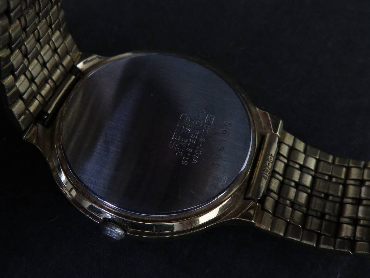 セイコー SEIKO クォーツ SX ゴールドカラー V701-6K00 メンズ腕時計の画像6