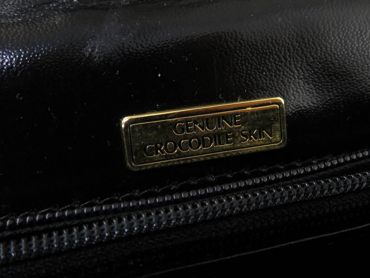 1円～ GENUINE CROCODILE SKIN クロコダイル ショルダーバッグ の画像7