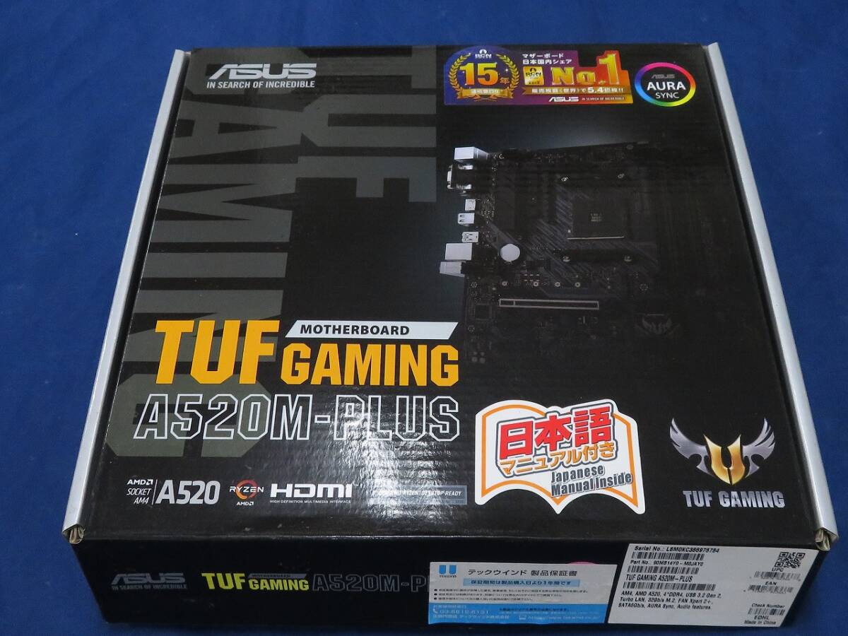 1円～　ASUS TUF GAMING A520M-PLUS　マザーボード　*0229-37_画像1