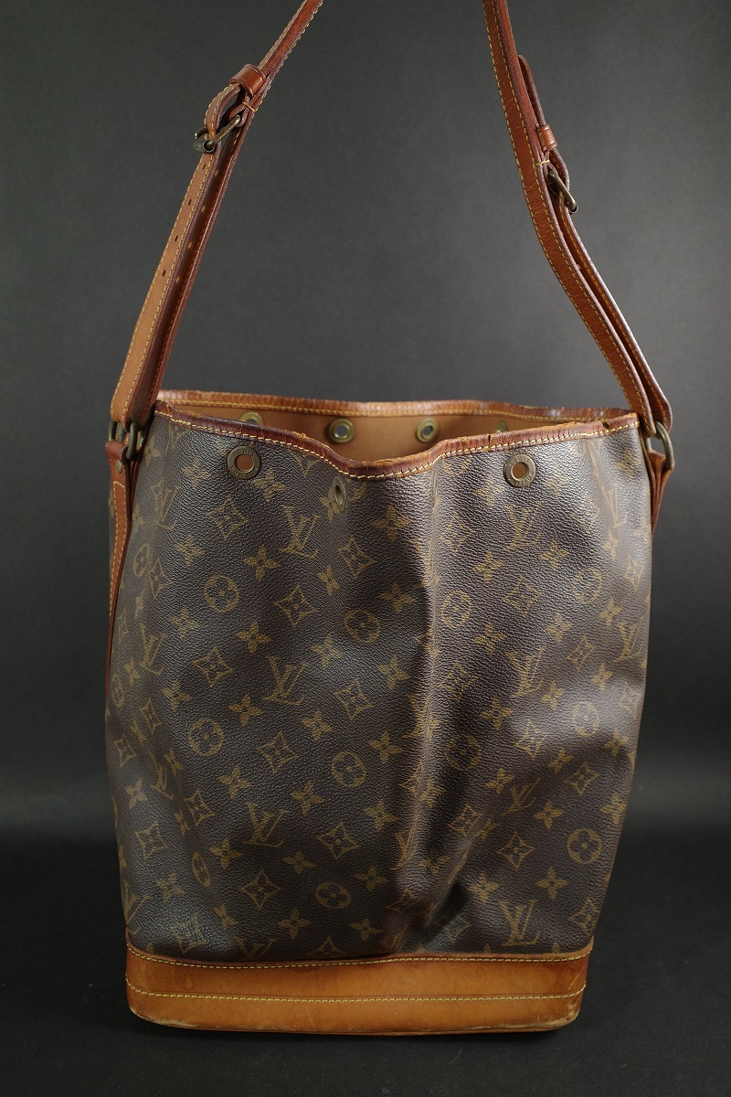 １円～ LOUIS VUITTON ルイヴィトン モノグラム ノエ 巾着型 ショルダーバッグ 肩掛け レディース ブラウン系 _画像2