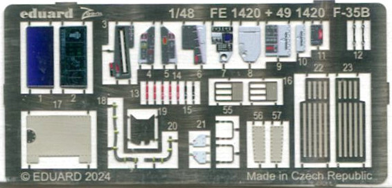 エデュアルド FE1420 1/48 カラーズーム F-35B エッチングパーツ (タミヤ用)_画像2