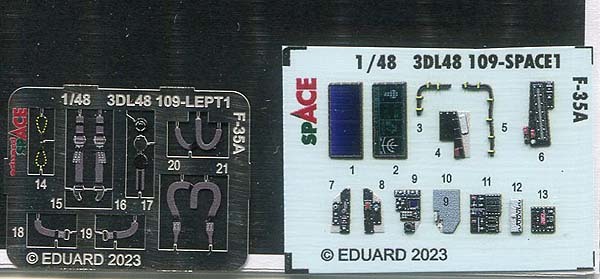 エデュアルド ED-3DL48109 1/48 F-35A 「スペース」内装3Dデカールw/エッチングパーツセット (タミヤ用)_画像2