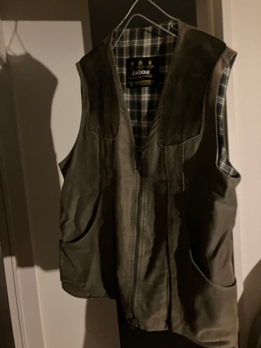 希少モデル 90s BARBOUR バブアー ハンティングベスト 3ワラント スエード