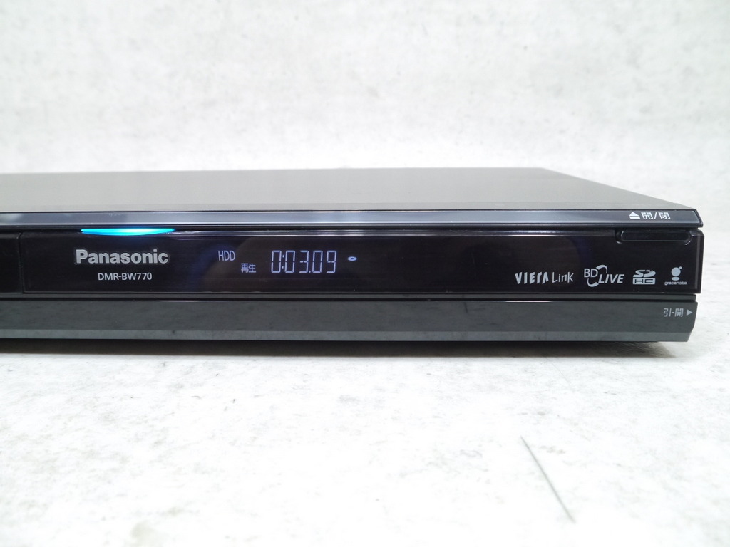 40パナソニックDMR-BW770通電確認HDD搭載ハイビジョン ブルーレイBDディスクレコーダー2009年製Panasonic中古AV機器テレビ録画8倍長時間_画像2