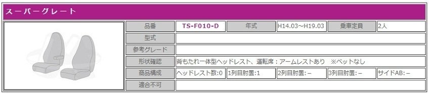 【MIYABI/国内製】★オリオン（鼓星） エナメル シートカバー/パープル★スーパーグレート H15/4～H19/3 運転席＋助手席（TS-F010-D）_※適合情報